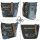 Sunsa Umhängetasche aus Upcycling Jeans & Canvas. Crossbody mit Vintage Motiv