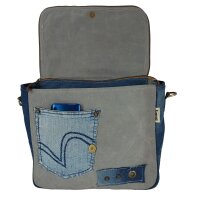 Sunsa Canvas Damen Messengertasche, Jeansstoff-Umhängetasche