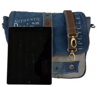 Sunsa Canvas Damen Messengertasche, Upcycling Jeans Umhängetasche