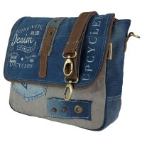 Sunsa Canvas Damen Messengertasche, Upcycling Jeans Umhängetasche