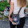 Sunsa Damen Handy Tasche, kleine vegane Umhängetasche aus Upcycling Jeans & Canvas. Vegan Cross Over bag in Vintage Stil