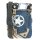 Sunsa Damen Handy Tasche, kleine vegane Umhängetasche aus Upcycling Jeans & Canvas. Vegan Cross Over bag in Vintage Stil