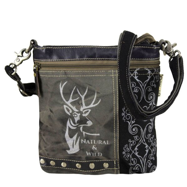 Domelo canvas bag shoulder bag shoulder bag black gray