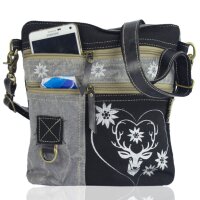 Sunsa Canvas Bag small shoulder bag grey stone washed crossbody black handbag woman