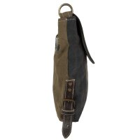Sunsa Vintage Tasche Schultertasche Messenger Umhängetasche aus Canvas mit Leder