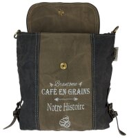 Sunsa Vintage Tasche Schultertasche Messenger Umhängetasche aus Canvas mit Leder
