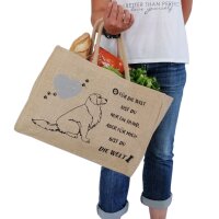Domelo große Jute Einkaufskorb, 100 % Vegane Einkaufstasche/ Handtasche