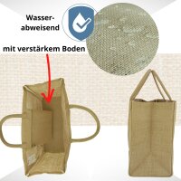 Domelo große Jute Einkaufskorb, 100 % Vegane Einkaufstasche/ Handtasche