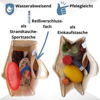 Domelo große Jute Einkaufskorb, 100 % Vegane Einkaufstasche/ Handtasche