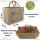 Domelo große Jute Einkaufskorb, 100 % Vegane Einkaufstasche/ Handtasche