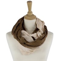 Sunsa Winter Schlauchschal,Loopschal Farbverlauf design. Halstuch/ Schal aus Viskose braun