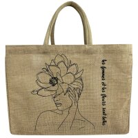 Jute bag Home Sweet Home, shopping bag, shopper