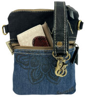 Sunsa woman canvas bag blue shoulder bag small crossbody colorful