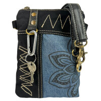 Sunsa woman canvas bag blue shoulder bag small crossbody colorful