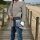 Sunsa woman canvas bag blue shoulder bag small crossbody colorful