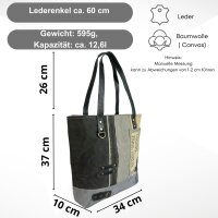 Sunsa Canvas Handtasche Vintage Schultertasche große Damentasche