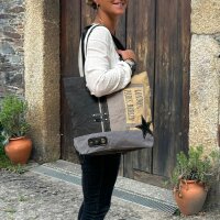 Sunsa Canvas Handtasche Vintage Schultertasche große Damentasche