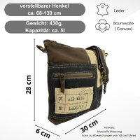 Sunsa Canvas Umhängetasche Vintage Schultertasche Damen Crossbody Tasche
