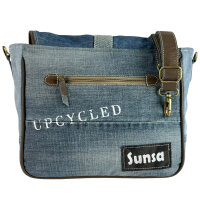 Sunsa Jeans Messengertasche, Recycelte Jeans Umhängetasche