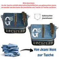 Sunsa Jeans Messengertasche, Recycelte Jeans Umhängetasche