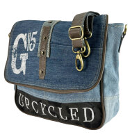 Sunsa Jeans Messengertasche, Upcycling Jeans Umhängetasche