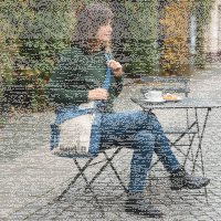 Sunsa Umhängetasche. Crossover Tasche aus Upcycling Jeans Canvas & Leder. Große Schultertasche mit Berlin Design