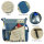 Sunsa Umhängetasche. Crossover Tasche aus Jeansstoff, Canvas & Leder. Große Schultertasche mit Berlin Design
