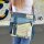 Sunsa Umhängetasche. Crossover Tasche aus Upcycling Jeans Canvas & Leder. Große Schultertasche mit Berlin Design