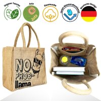 Domelo Jute Einkaufskorb, Vegane Einkaufstasche. Kleine Damenhandtasche