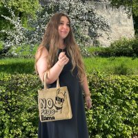 Domelo Jute Einkaufskorb, Vegane Einkaufstasche. Kleine Damenhandtasche