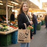 Domelo Jute Einkaufskorb, Vegane Einkaufstasche. Kleine Damenhandtasche