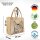 Domelo Jute Einkaufskorb, Vegane Einkaufstasche. Kleine Damenhandtasche mit Katze Motiv