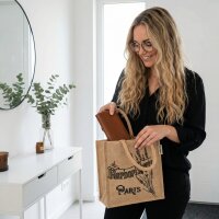 Domelo Jute Einkaufskorb, Vegane Einkaufstasche. Kleine Damenhandtasche