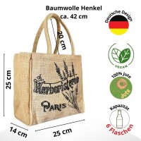 Domelo Jute Einkaufskorb, Vegane Einkaufstasche. Kleine Damenhandtasche