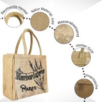 Domelo Jute Einkaufskorb, Vegane Einkaufstasche. Kleine Damenhandtasche