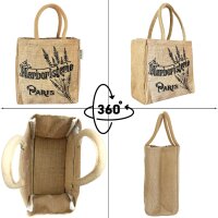 Domelo Jute Einkaufskorb, Vegane Einkaufstasche. Kleine Damenhandtasche
