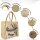 Domelo Jute Einkaufskorb, Vegane Einkaufstasche. Kleine Damenhandtasche