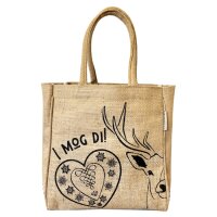 Domelo Jute Trachten Einkaufskorb, 100 % Vegane...