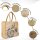 Domelo Jute Trachten Einkaufskorb, 100 % Vegane Einkaufstasche. Kleine Damenhandtasche