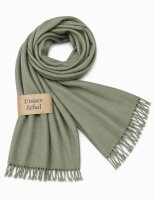 Winterschal hellgrau aus Rayon