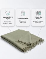 Winterschal hellgrau aus Rayon