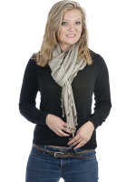 Winterschal hellgrau aus Rayon