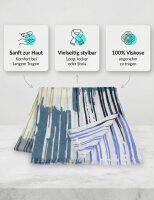 Sunsa Winter  Winterschal ,Streifen Design Stola Halstuch aus Viskose