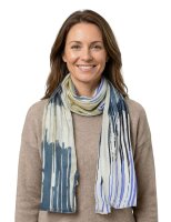 Sunsa Winter  Winterschal ,Streifen Design Stola Halstuch aus Viskose