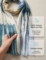 Sunsa Winter  Winterschal ,Streifen Design Stola Halstuch aus Viskose
