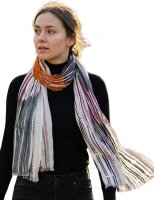 Sunsa Winter Winterschal,Streifen Design Stola Halstuch aus Viskose